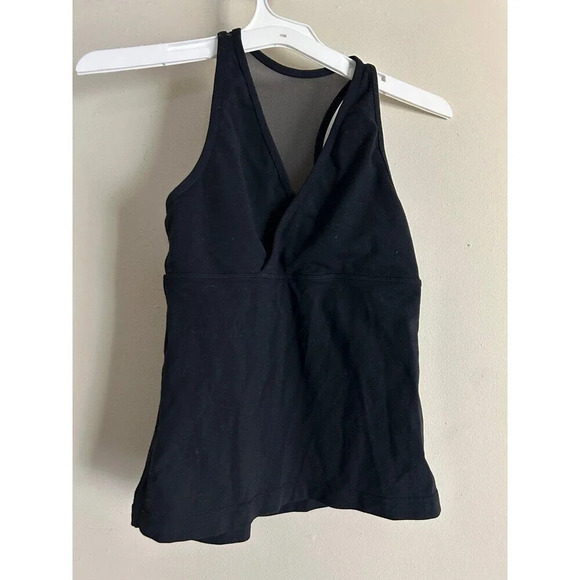 Lululemon black tank top mesh racerback - Picture 1 of 7